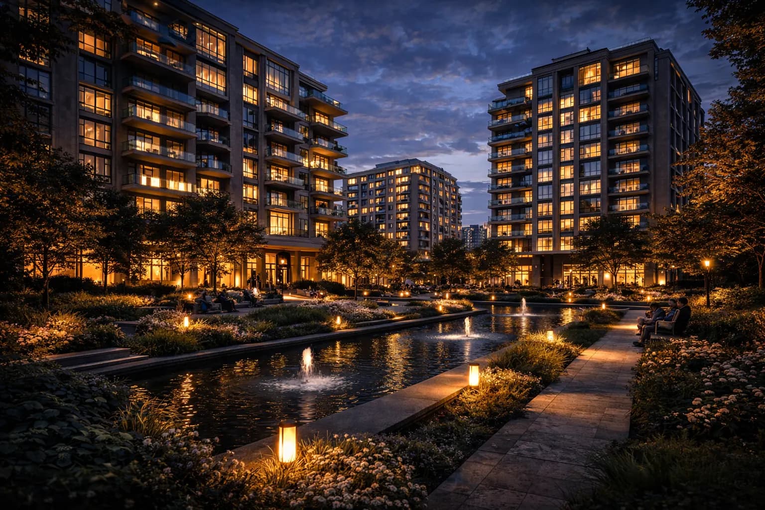 Вечерний свет и атмосфера комплекса КРИСТАЛЛ